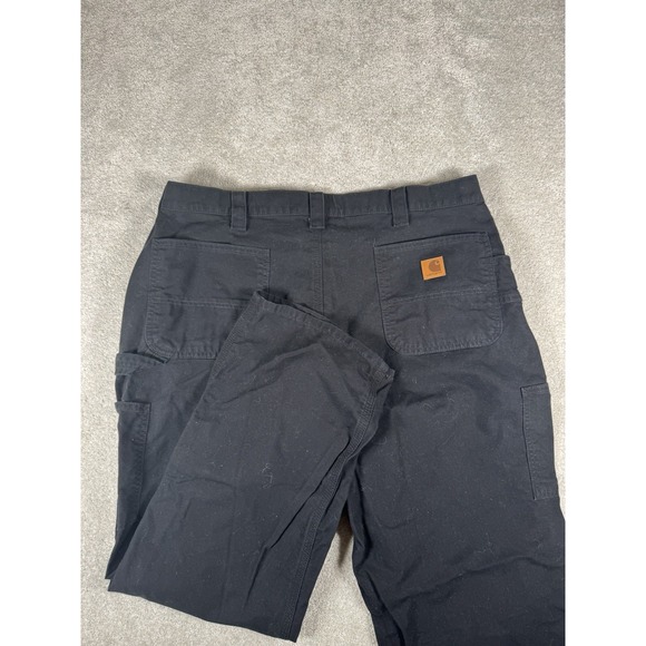 Carhartt Pants Mens 40x30 Black B151 Loose Original Fit Utility Workwear Read* - Picture 1 of 9